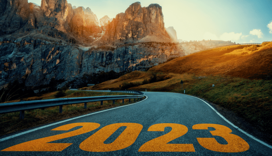 new year's resolutions goals ahead road